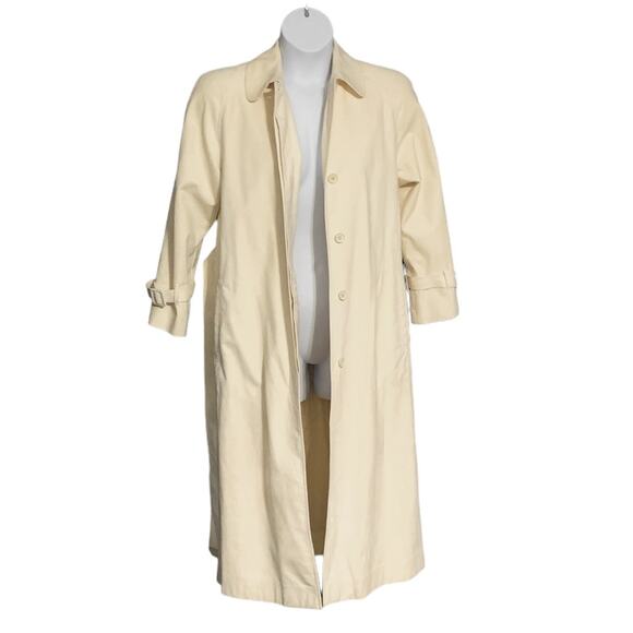 Vintage 1970s Adolph Schuman for Lilli Ann Suede Trench Coat Belted Size Medium - Picture 2 of 10